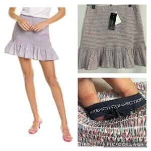 FRENCH CONNECTION Floral Smocked Mini Skirt S NWT99
